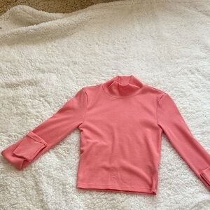 American Eagle Outfitters Coral Ribbed Turtleneck